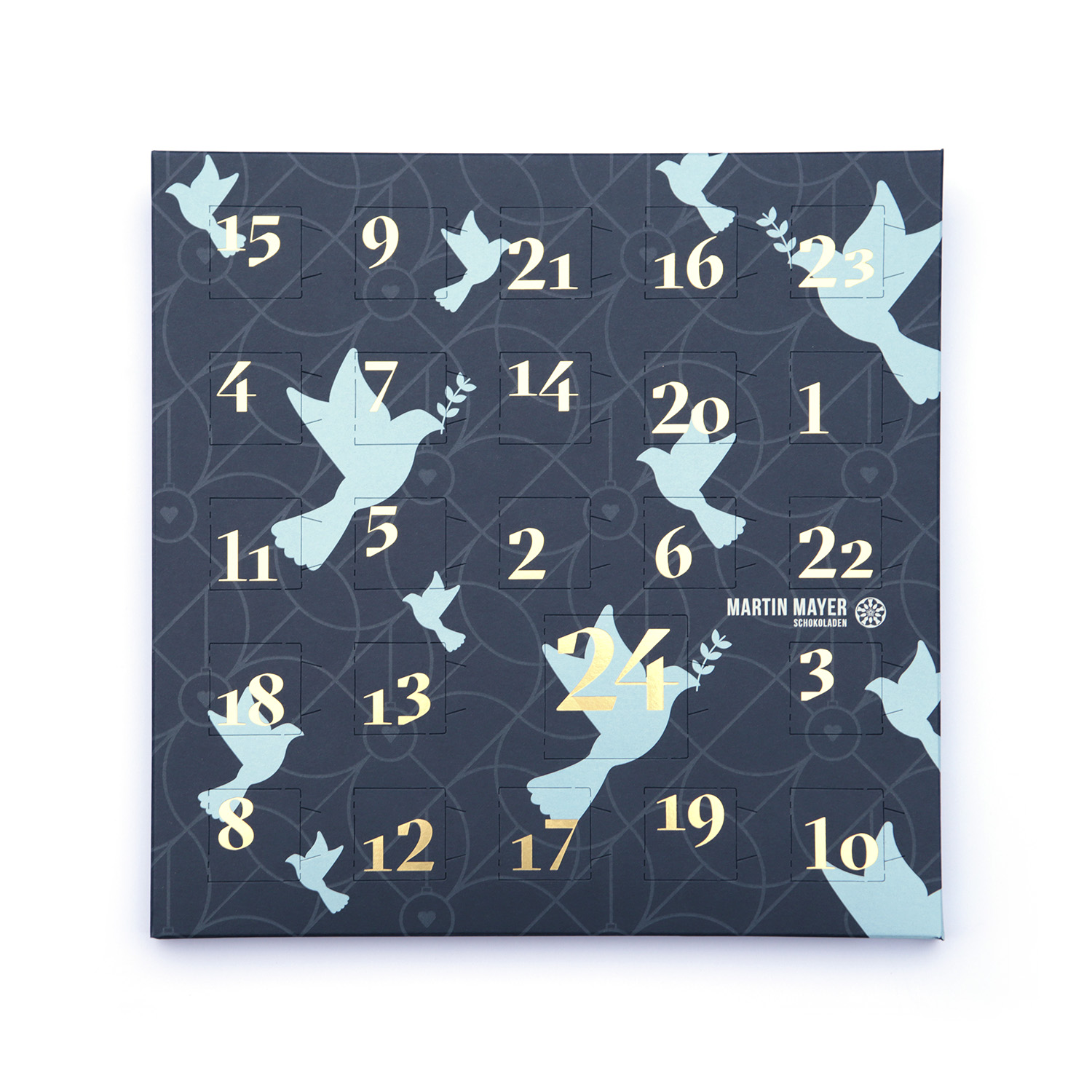 Adventkalender "Friedenstaube" - hellblau