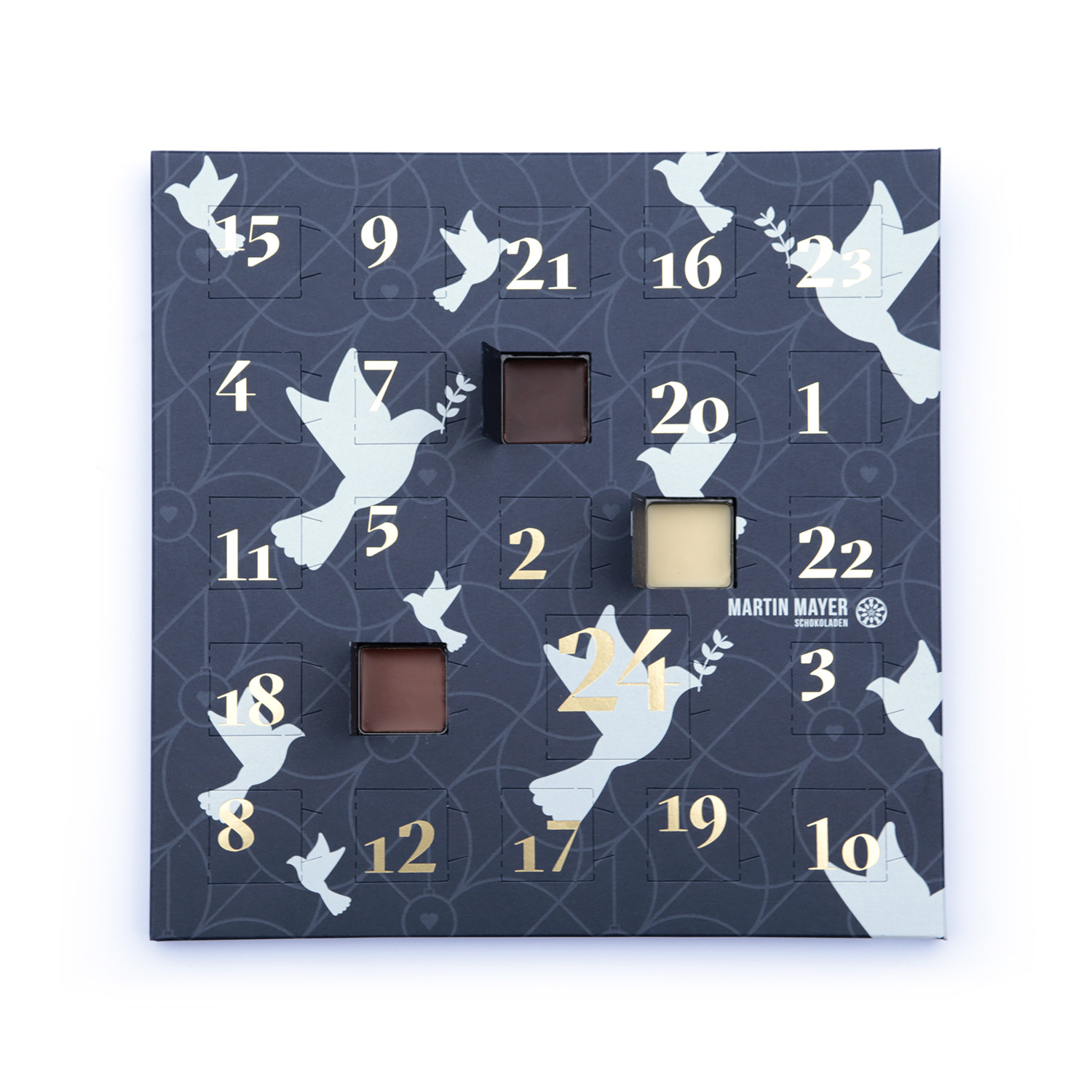Adventkalender "Friedenstaube" - weiss